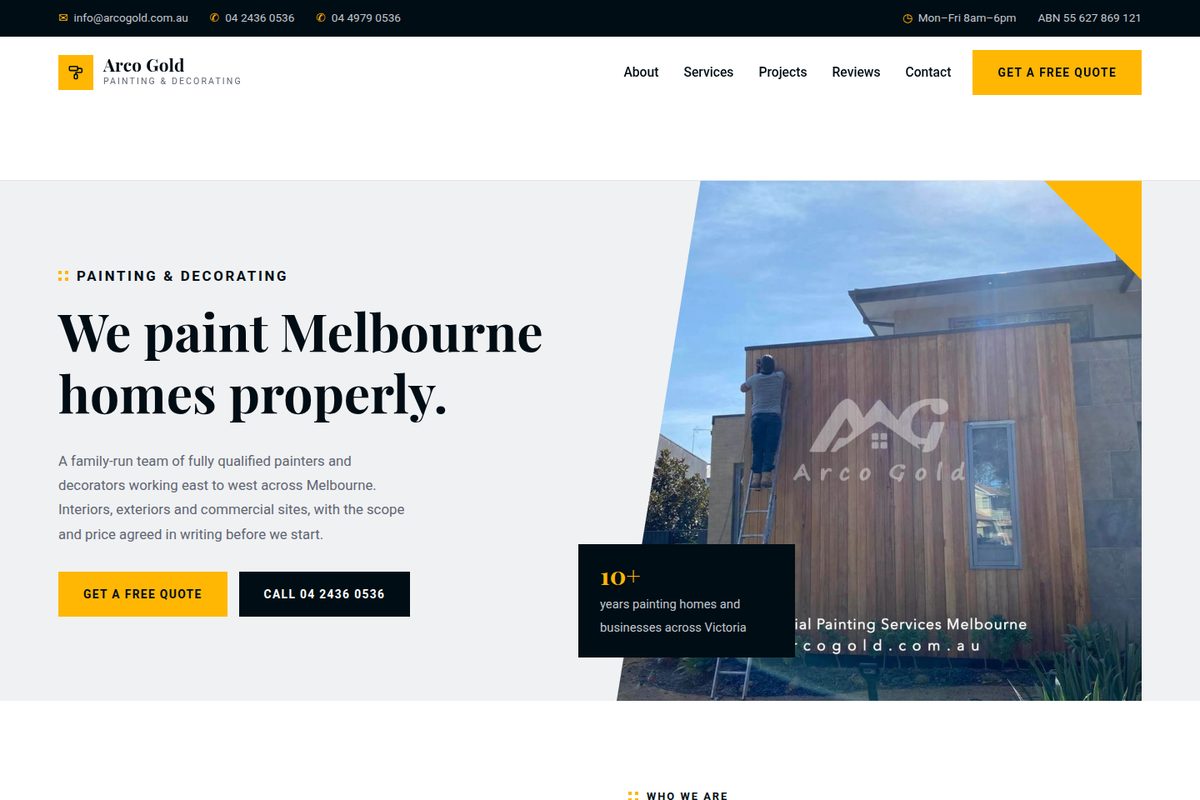 Screenshot of the Konstruk Amber landing page
